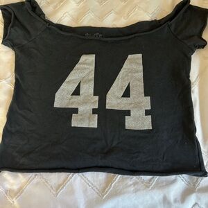 Brandy Melville Black Top with White Numbers